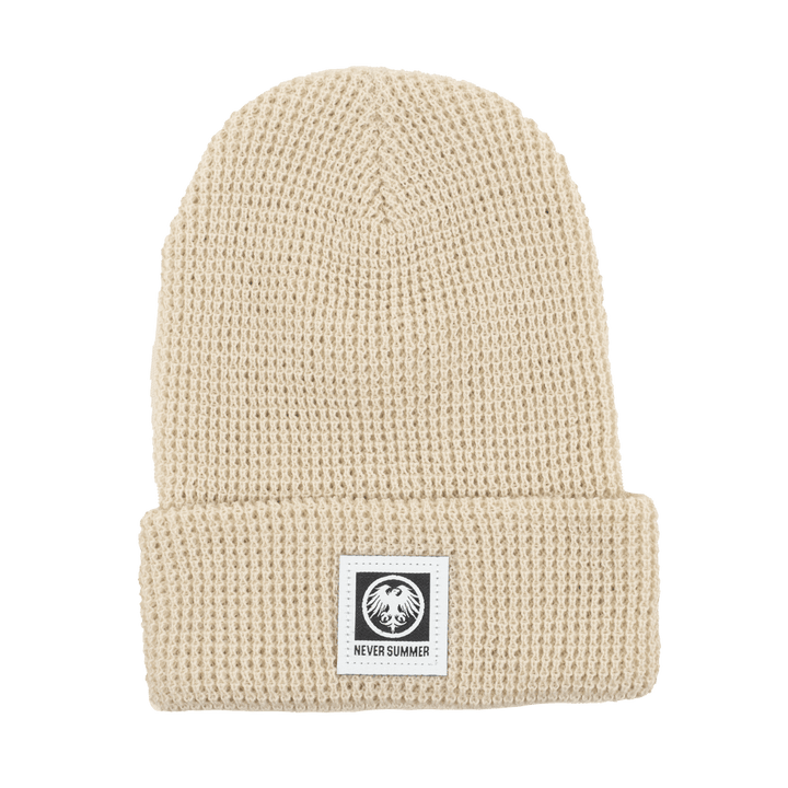 Woven Patch Waffle Beanie