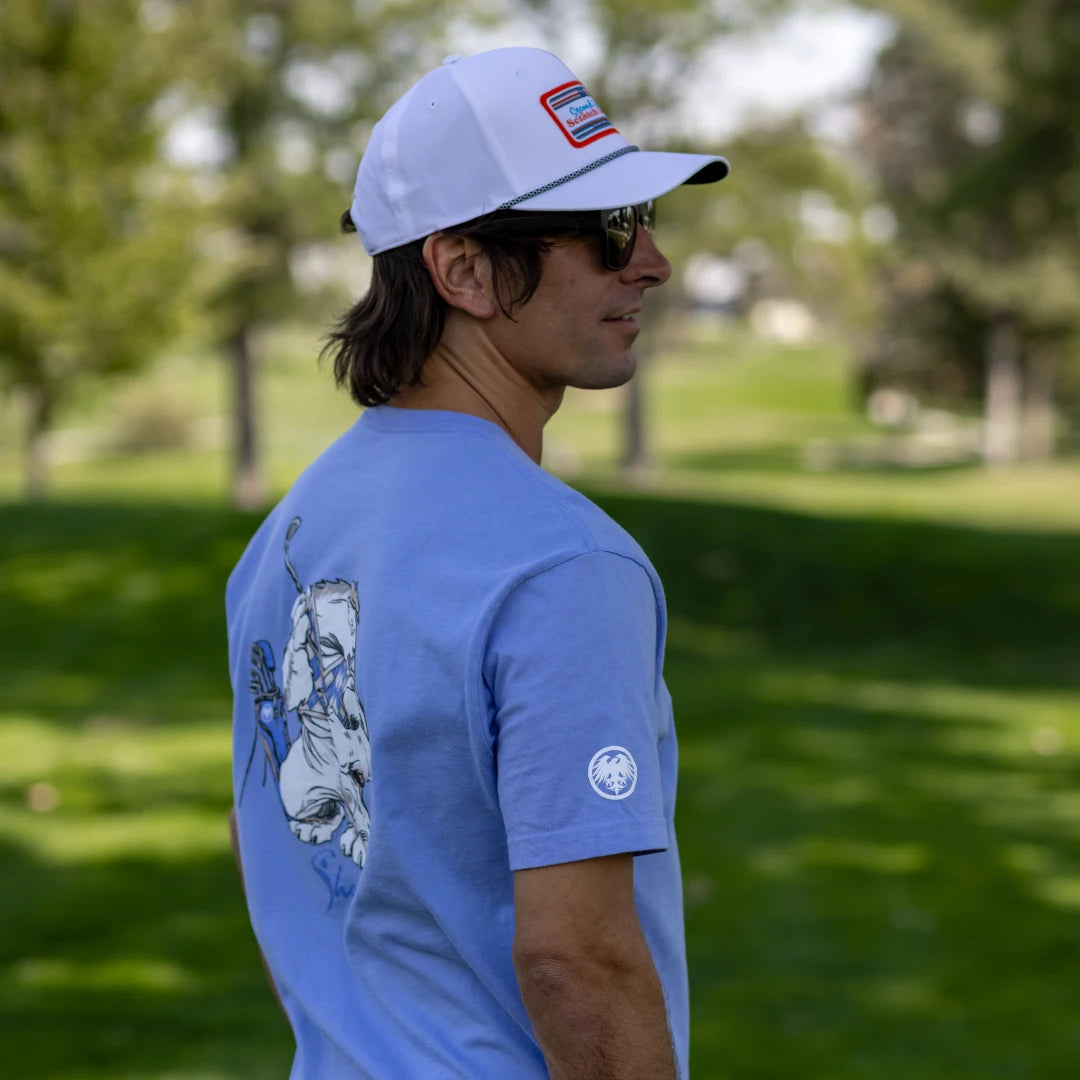 Shaper Golf Polar Bear Tee - Peri Blue