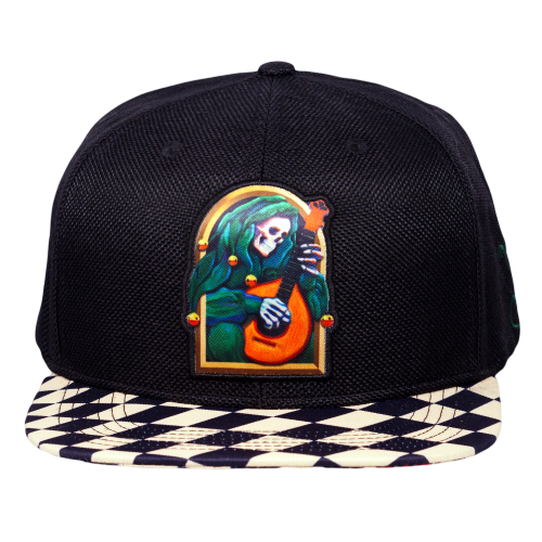 Stanley Mouse Mandolin Jester Checkerboard Snapback Hat