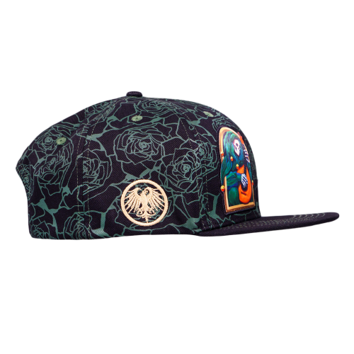 Stanley Mouse Mandolin Jester Green Rose Snapback Hat