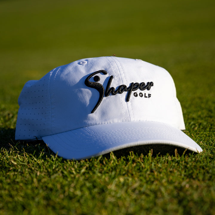 Shaper Golf Relaxed Dad Hat - White/Black